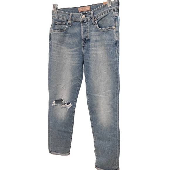 NWT 7 For Mankind Josefina Slim Boyfriend Jeans Luxe Vintage Sizes 26, 27, 28 - Picture 1 of 9